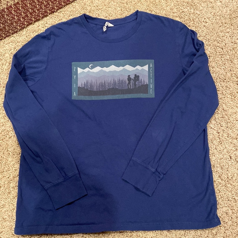ZYIA Navy Hiking Long Sleeve T Size XL